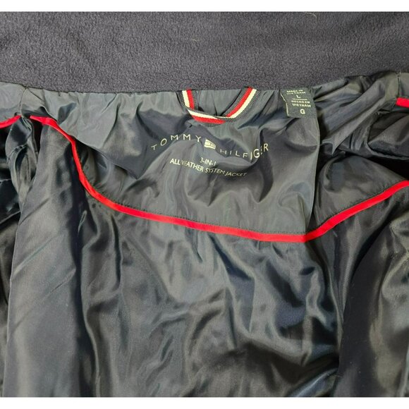 Tommy Hilfiger Womens Sz LG 3-in-1 Systems All Weather Jacket White Navy Coat - Picture 13 of 15